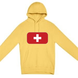 Switzerland Flag Soccer Team World Cup 2022 Swiss Flag Premium Pullover Hoodie