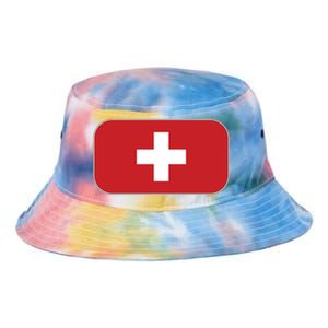 Switzerland Flag Soccer Team World Cup 2022 Swiss Flag Tie Dye Newport Bucket Hat