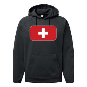 Switzerland Flag Soccer Team World Cup 2022 Swiss Flag Performance Fleece Hoodie