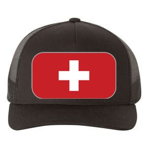 Switzerland Flag Soccer Team World Cup 2022 Swiss Flag Yupoong Adult 5-Panel Trucker Hat