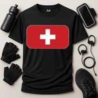 Switzerland Flag Soccer Team World Cup 2022 Swiss Flag Cooling Performance Crew T-Shirt