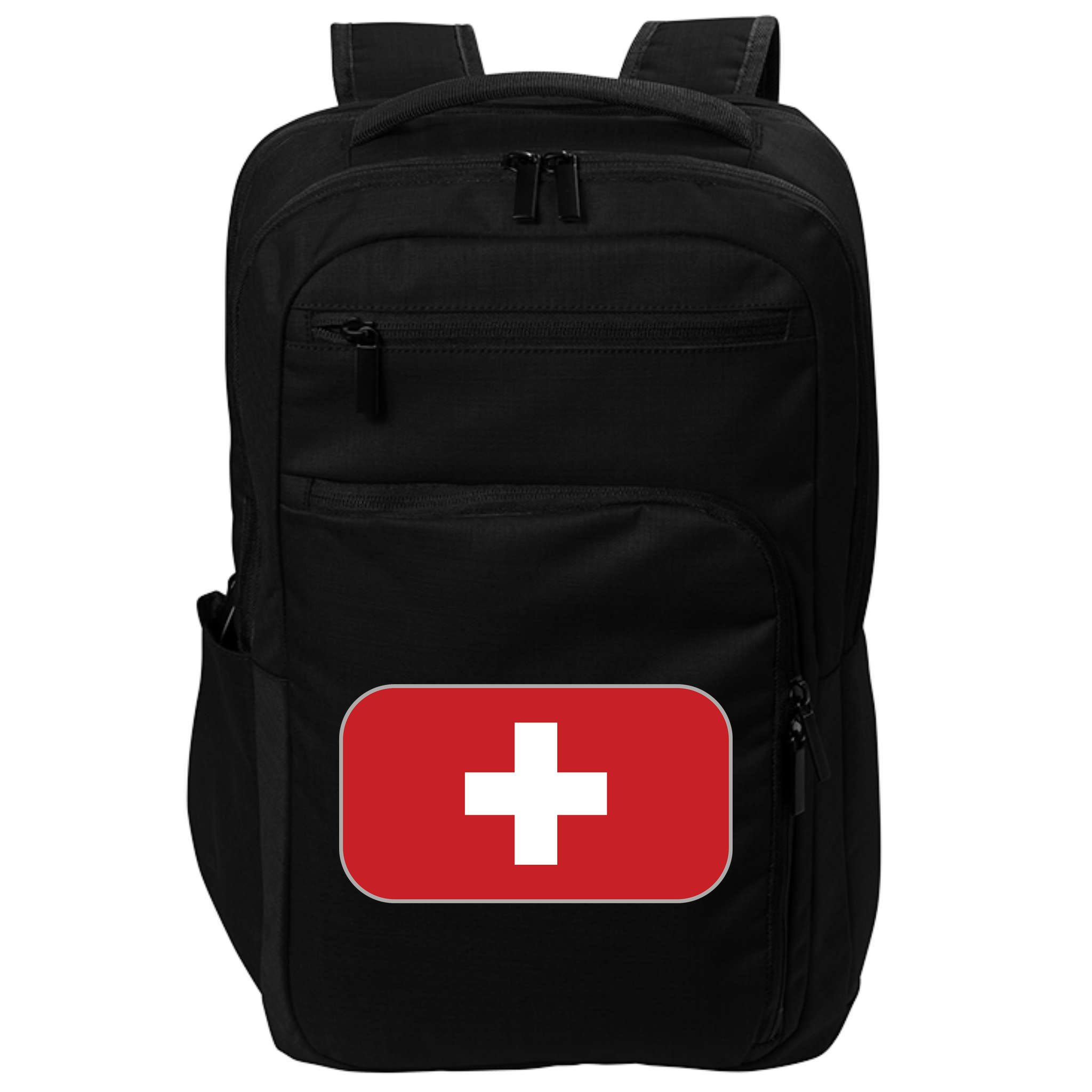 Switzerland Flag Soccer Team World Cup 2022 Swiss Flag Impact Tech Backpack