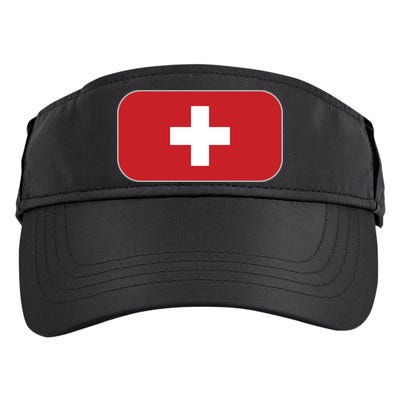 Switzerland Flag Soccer Team World Cup 2022 Swiss Flag Adult Drive Performance Visor