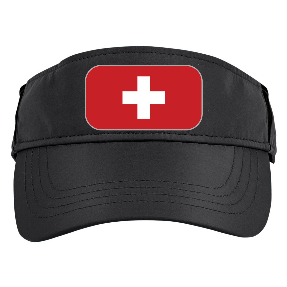 Switzerland Flag Soccer Team World Cup 2022 Swiss Flag Adult Drive Performance Visor