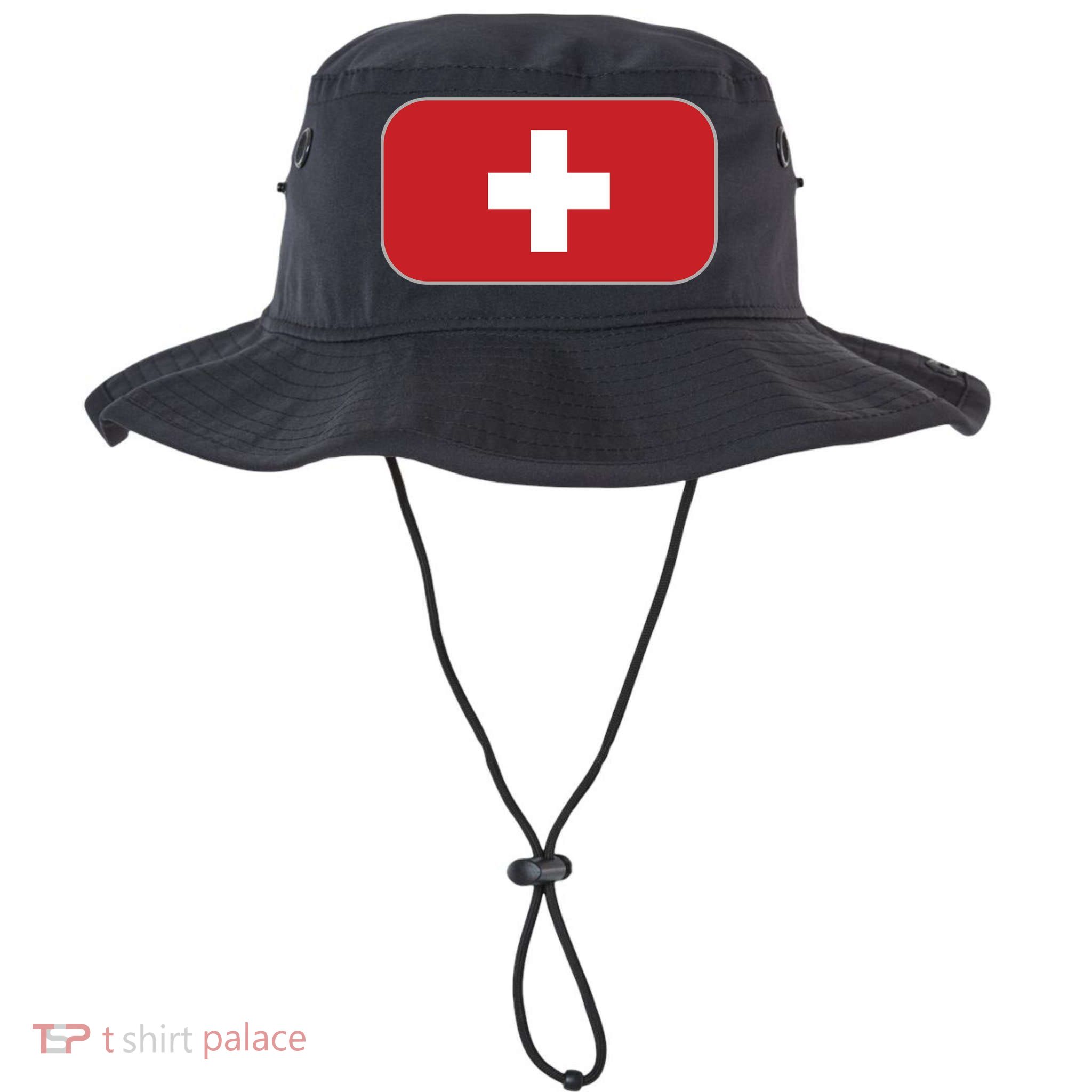 Switzerland Flag Soccer Team World Cup 2022 Swiss Flag Bucket Hat
