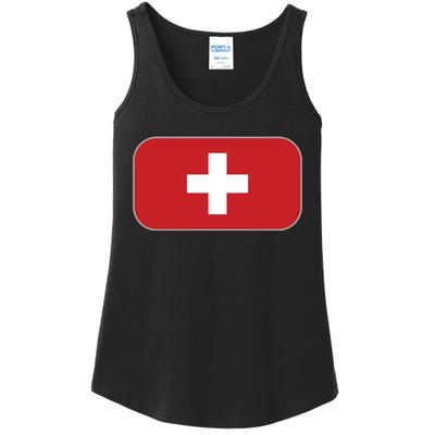 Switzerland Flag Soccer Team World Cup 2022 Swiss Flag Ladies Essential Tank