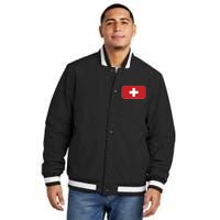 Switzerland Flag Soccer Team World Cup 2022 Swiss Flag Insulated Varsity Jacket