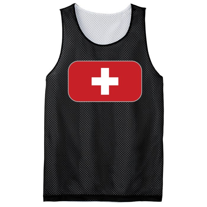 Switzerland Flag Soccer Team World Cup 2022 Swiss Flag Mesh Reversible Basketball Jersey Tank