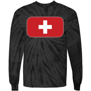 Switzerland Flag Soccer Team World Cup 2022 Swiss Flag Tie-Dye Long Sleeve Shirt