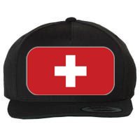 Switzerland Flag Soccer Team World Cup 2022 Swiss Flag Wool Snapback Cap