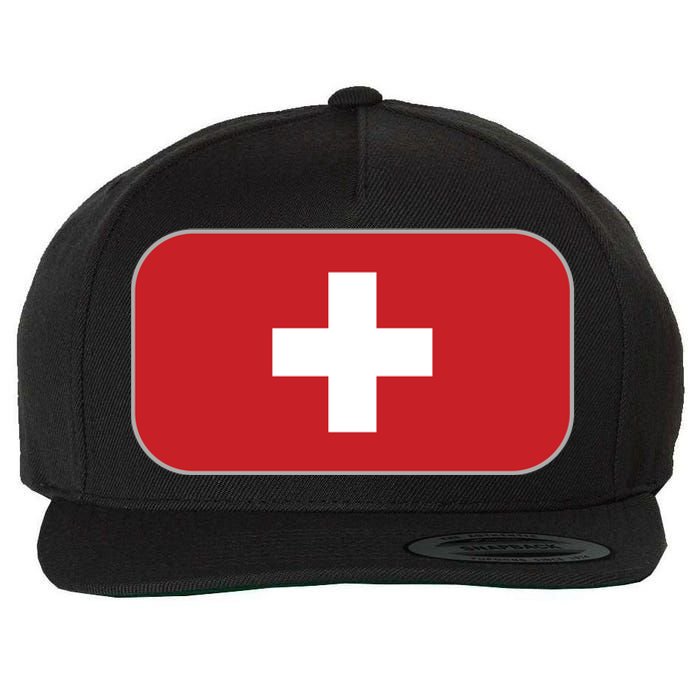 Switzerland Flag Soccer Team World Cup 2022 Swiss Flag Wool Snapback Cap