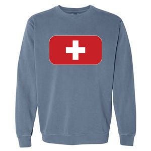 Switzerland Flag Soccer Team World Cup 2022 Swiss Flag Garment-Dyed Sweatshirt