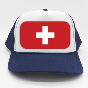 Switzerland Flag Soccer Team World Cup 2022 Swiss Flag Trucker Hat