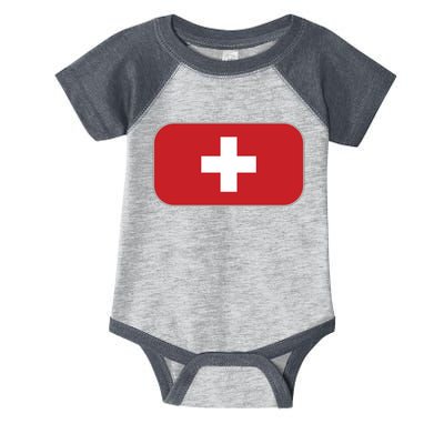 Switzerland Flag Soccer Team World Cup 2022 Swiss Flag Infant Baby Jersey Bodysuit