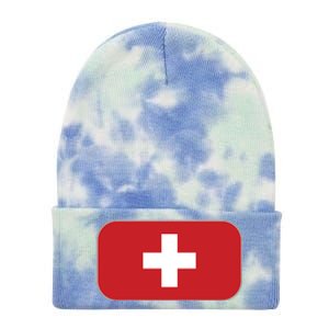 Switzerland Flag Soccer Team World Cup 2022 Swiss Flag Tie Dye 12in Knit Beanie