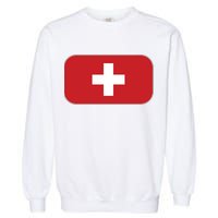 Switzerland Flag Soccer Team World Cup 2022 Swiss Flag Garment-Dyed Sweatshirt