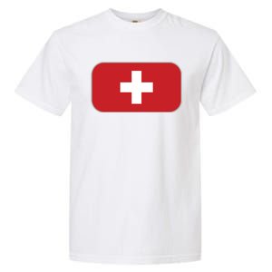 Switzerland Flag Soccer Team World Cup 2022 Swiss Flag Garment-Dyed Heavyweight T-Shirt