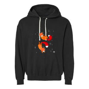 Space Foxes Garment-Dyed Fleece Hoodie