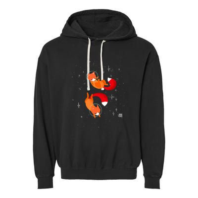 Space Foxes Garment-Dyed Fleece Hoodie