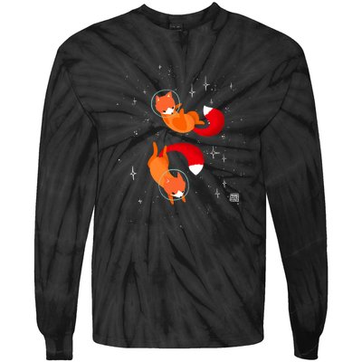 Space Foxes Tie-Dye Long Sleeve Shirt