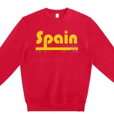 Spanish Flag Spain Pride Roots Heritage Premium Crewneck Sweatshirt