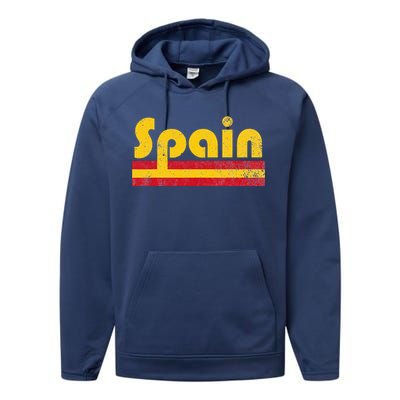 Spanish Flag Spain Pride Roots Heritage Performance Fleece Hoodie