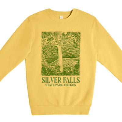 Silver Falls State Park Oregon Premium Crewneck Sweatshirt