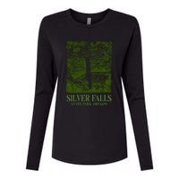 Silver Falls State Park Oregon Womens Cotton Relaxed Long Sleeve T-Shirt