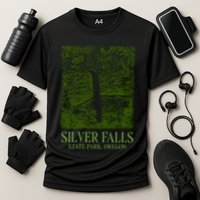 Silver Falls State Park Oregon Cooling Performance Crew T-Shirt