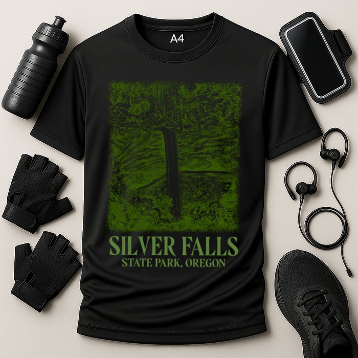 Silver Falls State Park Oregon Cooling Performance Crew T-Shirt