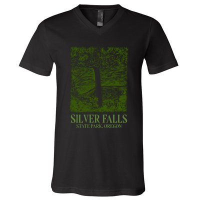 Silver Falls State Park Oregon V-Neck T-Shirt