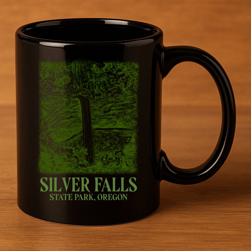 Silver Falls State Park Oregon 11oz C Handle Ceramic Mug