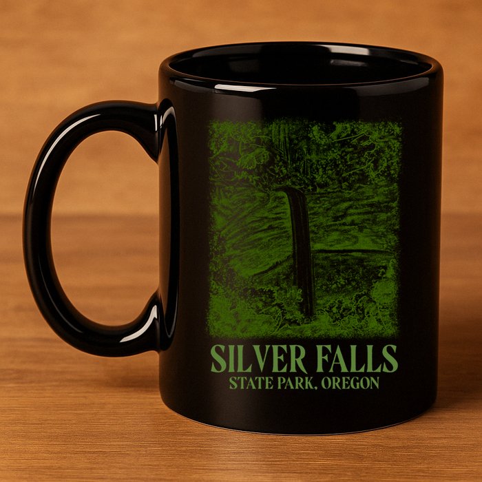 Silver Falls State Park Oregon 11oz C Handle Ceramic Mug