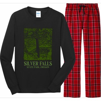 Silver Falls State Park Oregon Long Sleeve Pajama Set