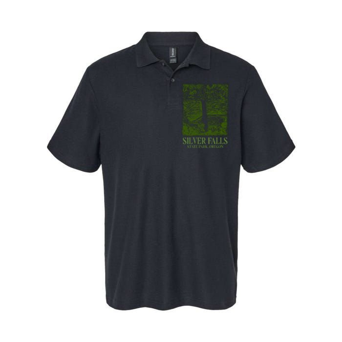 Silver Falls State Park Oregon Softstyle Adult Sport Polo