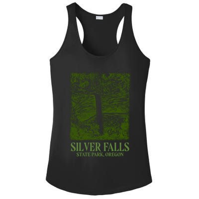 Silver Falls State Park Oregon Ladies PosiCharge Competitor Racerback Tank