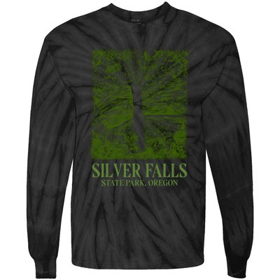 Silver Falls State Park Oregon Tie-Dye Long Sleeve Shirt