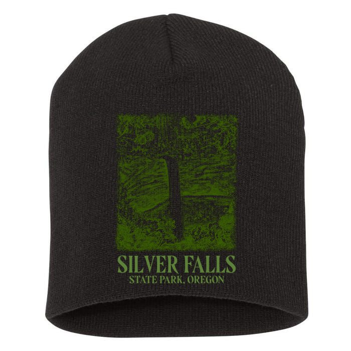 Silver Falls State Park Oregon Short Acrylic Beanie