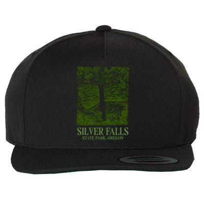 Silver Falls State Park Oregon Wool Snapback Cap