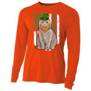 Scottish Fold St Patricks Day Irish American Flag Gift Cooling Performance Long Sleeve Crew