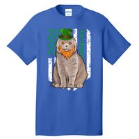 Scottish Fold St Patricks Day Irish American Flag Gift Tall T-Shirt