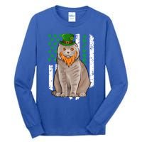 Scottish Fold St Patricks Day Irish American Flag Gift Tall Long Sleeve T-Shirt