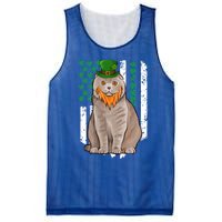 Scottish Fold St Patricks Day Irish American Flag Gift Mesh Reversible Basketball Jersey Tank