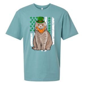 Scottish Fold St Patricks Day Irish American Flag Gift Sueded Cloud Jersey T-Shirt