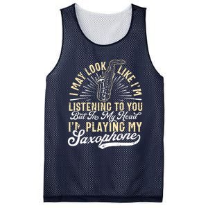 Saxophone Funny Saxophone Tee Sax Player Mesh Reversible Basketball Jersey Tank