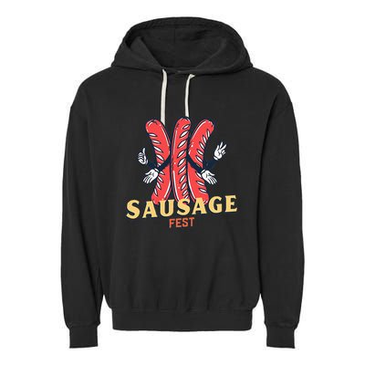 Sausage Fest Sausage Garment-Dyed Fleece Hoodie