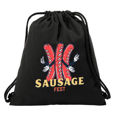 Sausage Fest Sausage Drawstring Bag