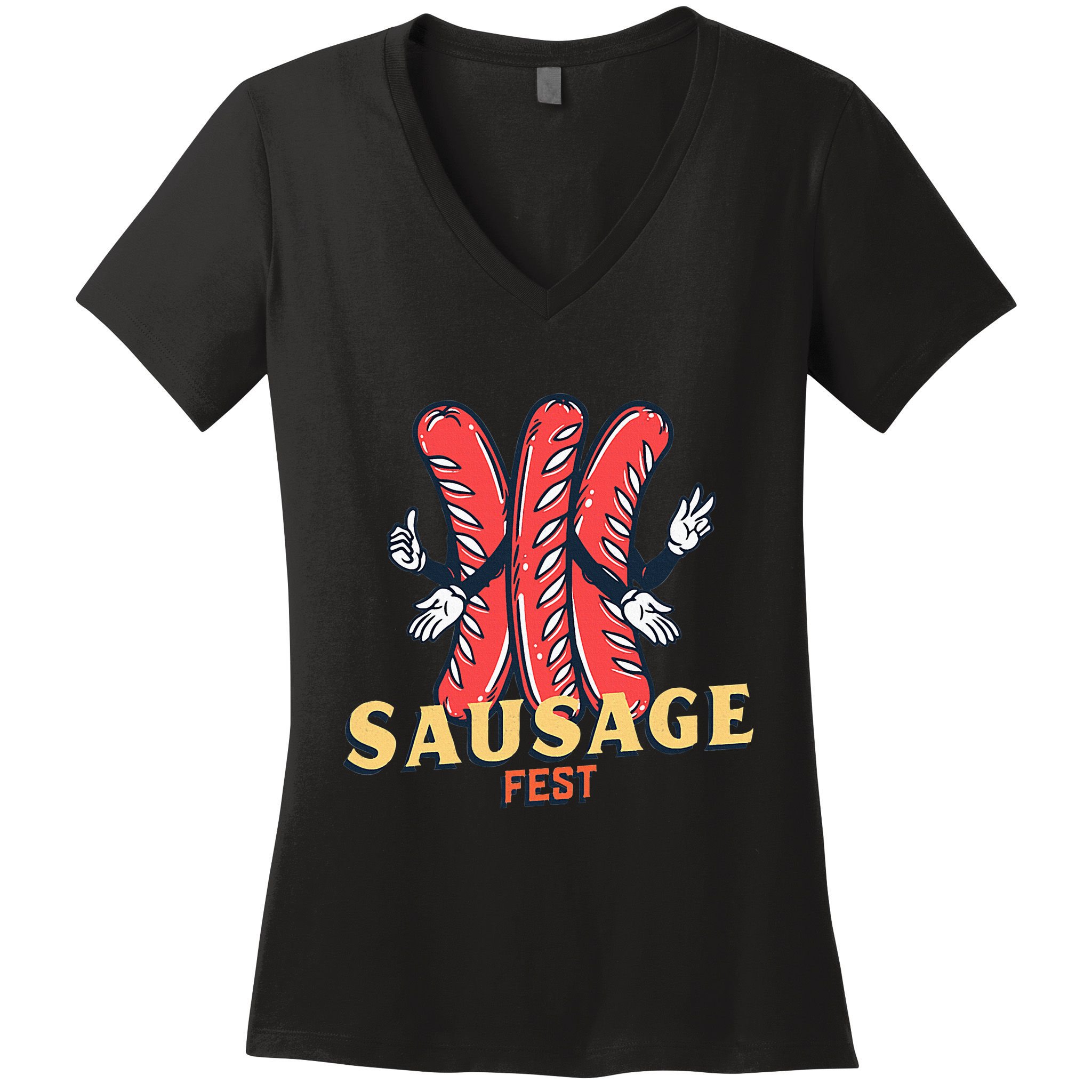 Sausage Fest Sausage Women's V-Neck T-Shirt