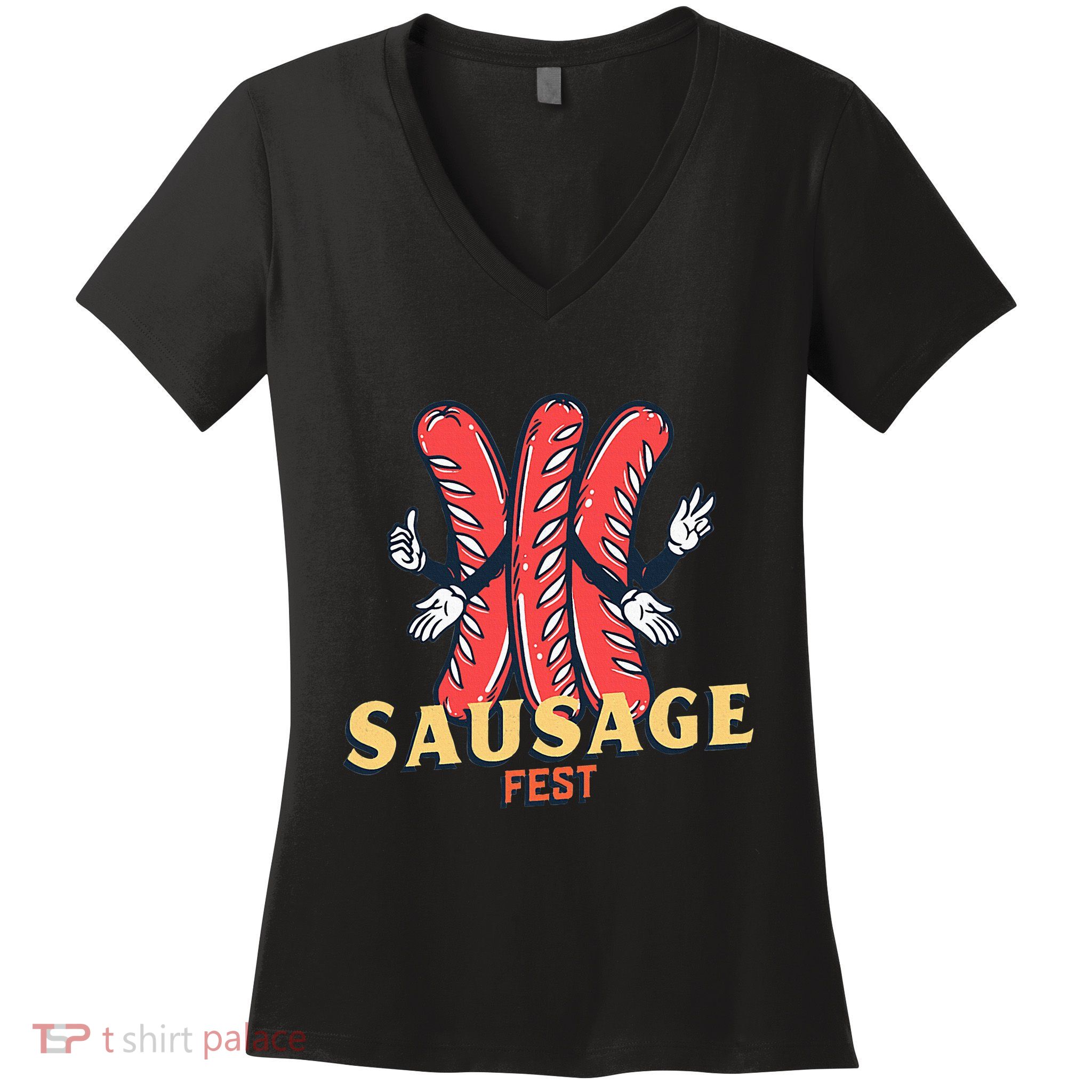Sausage Fest Sausage Women's V-Neck T-Shirt
