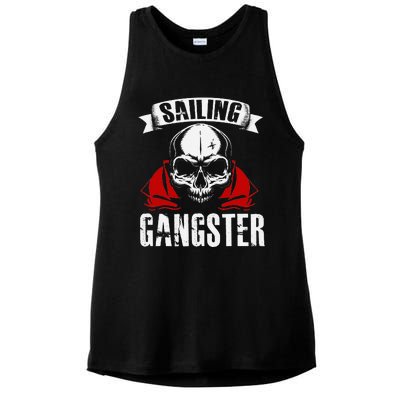 Sailing Funny Sailing Gangster Quote Sailor Sailboat Ladies PosiCharge Tri-Blend Wicking Tank